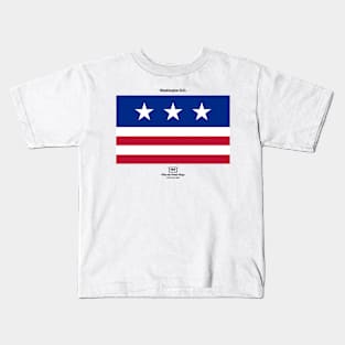 Fifty-ish Fresh Flags - Washington D.C. Kids T-Shirt